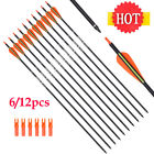 26 28 Inch 12Pcs Carbon Archery Arrows Hunting for Archery Compound&Recurve Bows