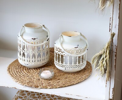 Laterne Windlicht Kerzenhalter Chic Antique Vintage Shabby Deko