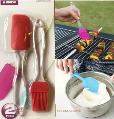 Silikon Gebäck Pinsel Spatel Gießen Set Werkzeug Baster BBQ Backformen Öl Glasur