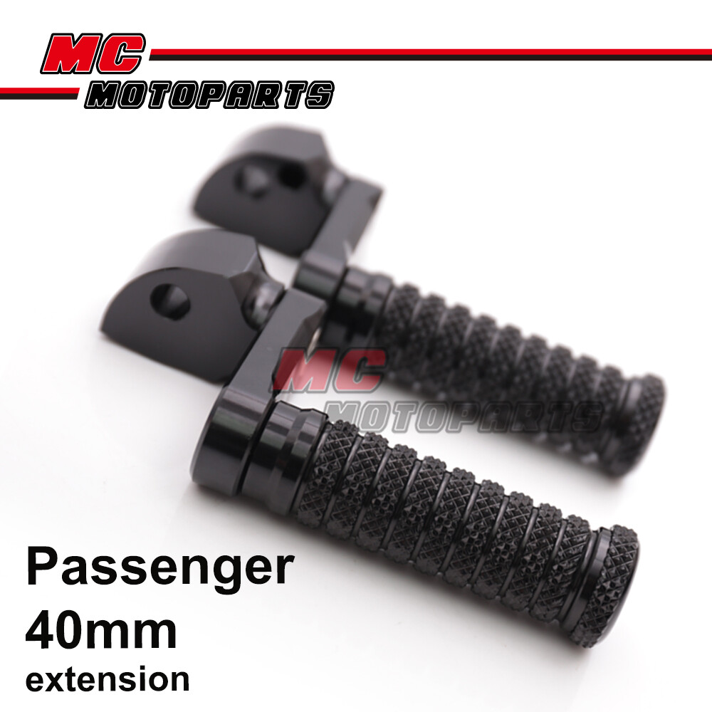 M-Grip BLACK 1.5 Adjustable Riser Rear Foot Pegs For Yamaha XJR 1300 SP ...