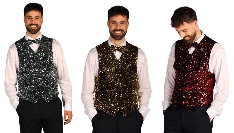 Frack paillettes giacca costume giacca blazer uomo gilet festa cilindro