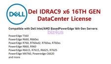 iDRAC9 x6 DataCenter License Key for DELL PowerEdge 16th R360 R760 R7615 C6625