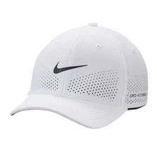 NEW Nike [S/M] Adult Rise ADV Perforated Golf/Pickleball Hat-White FB5633-100