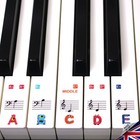 Music Stickers for 61/76/88 Key Keyboard or Piano, Clear, Kids Monster