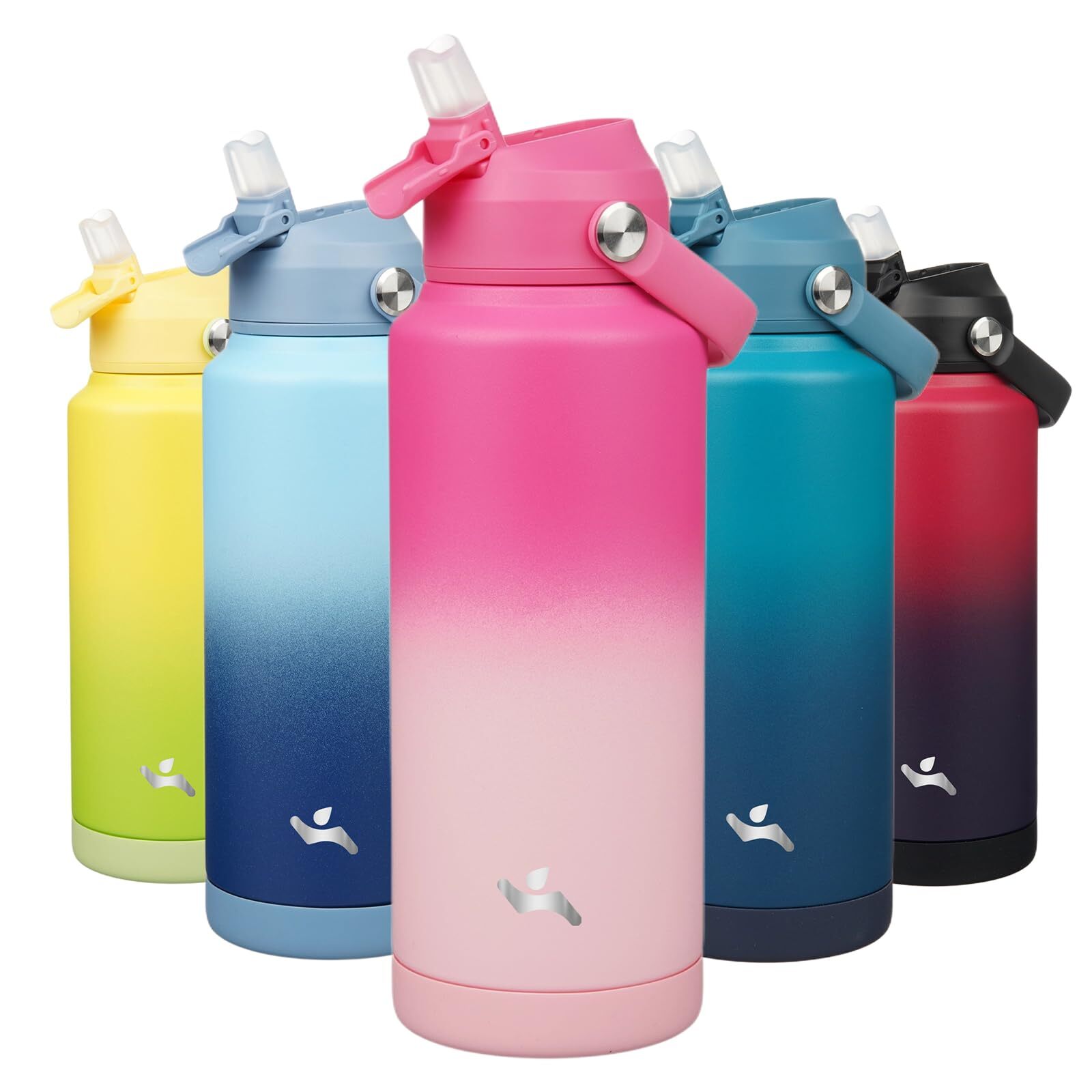 Insulated Water Bottle with Straw Lid,32 oz Stainless Steel Vacuum Metal Bott...