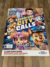 Paw Patrol The Movie Adventure City Calls Poster Promo Store Display Sign 28x22”