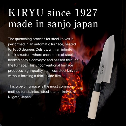 Cuchillo Tetsuhiro Santoku 170mm Hoja Acero Inoxidable, Mango Madera Hecho en Japón - Imagen 5 de 7