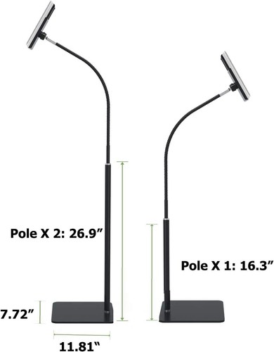 Premium Black Gooseneck Tablet Stand for 3.5" - 10.6" Devices - Ergonomic Design - Photo 6/9