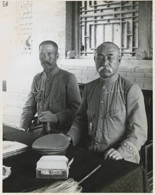 General Tsuchiga And His Chief Of Staff At Kunjiling, Showing Scar H - Old Photo