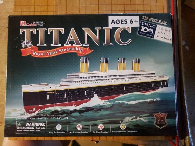 Cubicfun 3D Puzzle TITANIC Royal Mail Ship T4012h 35 Piece ...