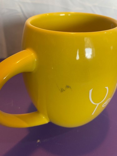 M&M Peanut Yellow Ceramic Smiling Face Mug “COMPLETELY NUTS” 2013 - Picture 6 of 6