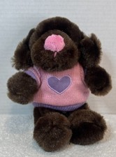 Dan Dee Valentine's Day Plush Brown Dog Heart Trendy Sweater Friends 2010