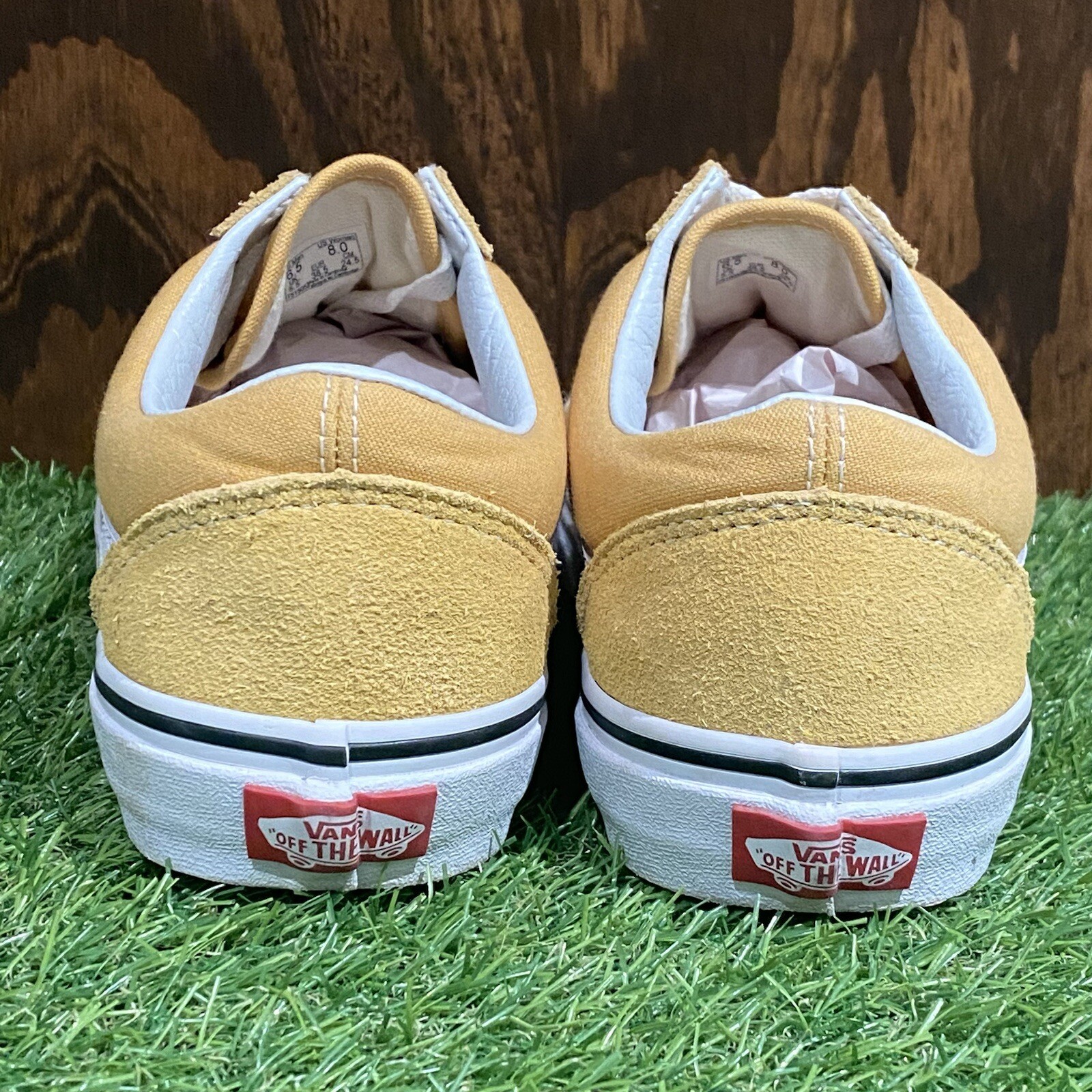 Vans Old Skool Skateboarding Low Sneakers Yellow / US Size Mens 6.5 Womens 8