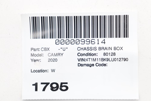2020 - 2024 TOYOTA CAMRY STABILITY TRACTION CONTROL MODULE UNIT OEM 8963033030 - Foto 12 di 12