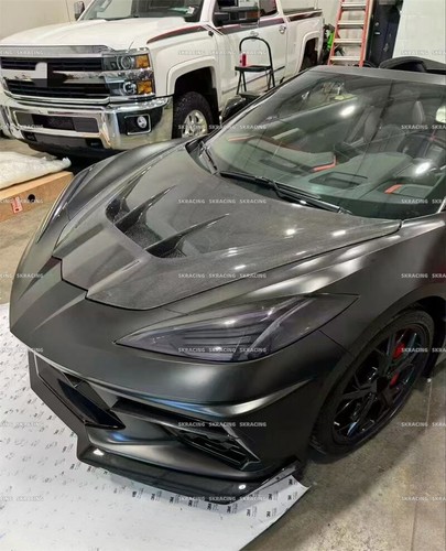 Real Carbon Fiber Hood Compatible With Chevrolet Corvette C8 Z06 20+ Front Hood - Picture 13 of 24