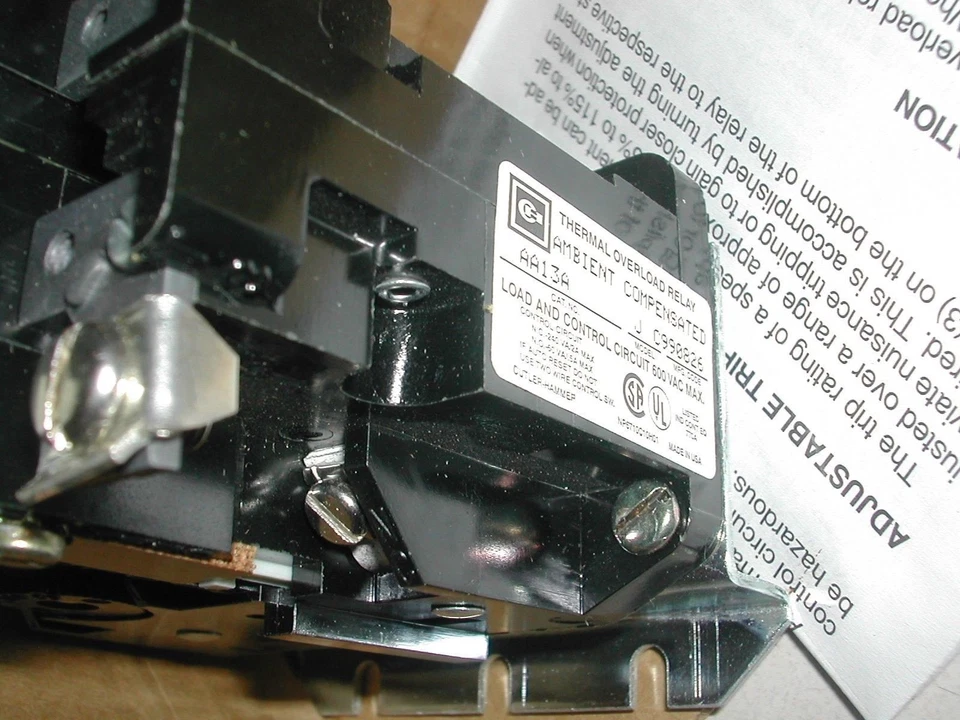 CUTLER HAMMER AA131A 3-POLE THERMAL OVERLOAD RELAY 5662D74G08 NEMA SIZE 1 NEW O7 - Image 2 of 3