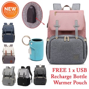 changing bag with bottle warmer