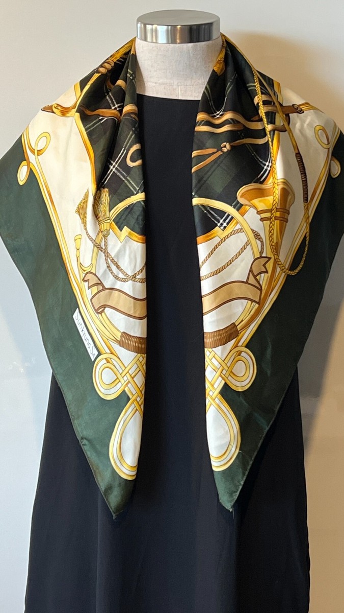 HEUGN SILK SCARF 希少品 美品 HEUGN SILK SCARF 希少品 美品