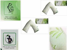 Bamboo V Pillow Orthopedic Back Support Maternity Nursing&Pragnancy V Pillow New