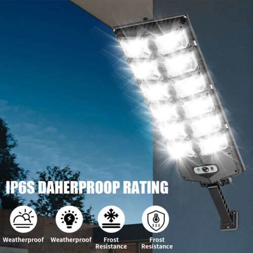 Solar Street Lights Outdoor Waterproof, 6500K 10000LM Solar Street Light, 504Led - Picture 4 of 14