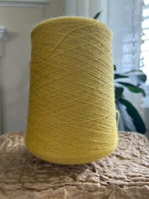 VERY SOFT, Mustard Yellow Cone 100% Peruvian SUPER Baby Alpaca 1lb 2.9oz
