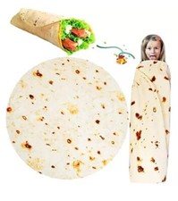Tortilla Burrito Blanket 60inches, 2.0 Double Sided Funny Gift BRAND NEW, SEALED