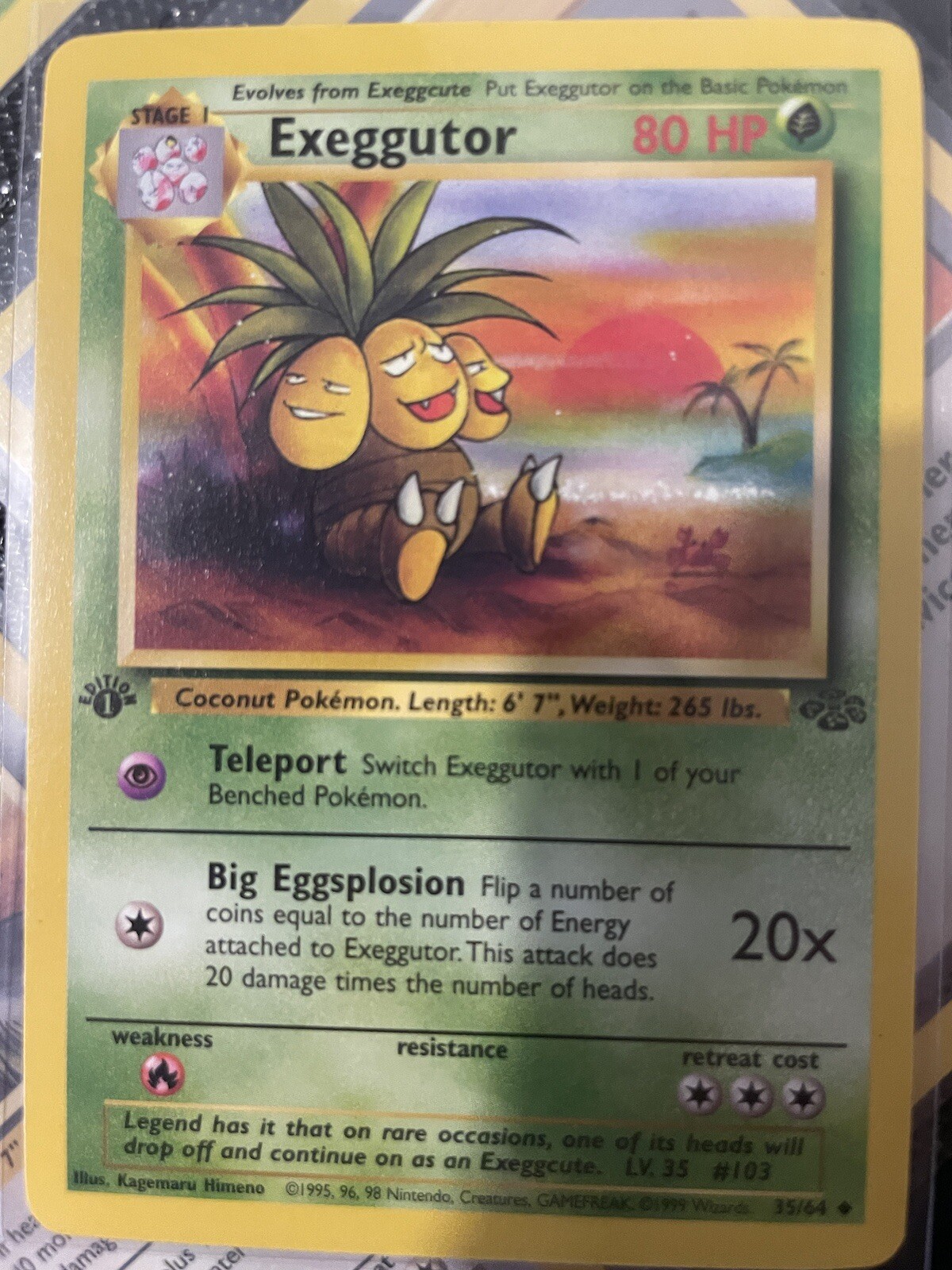 Exeggutor 1st Edition 35/64 Jungle HD Photos Uncommon Mint WOTC Vintage Pokemon