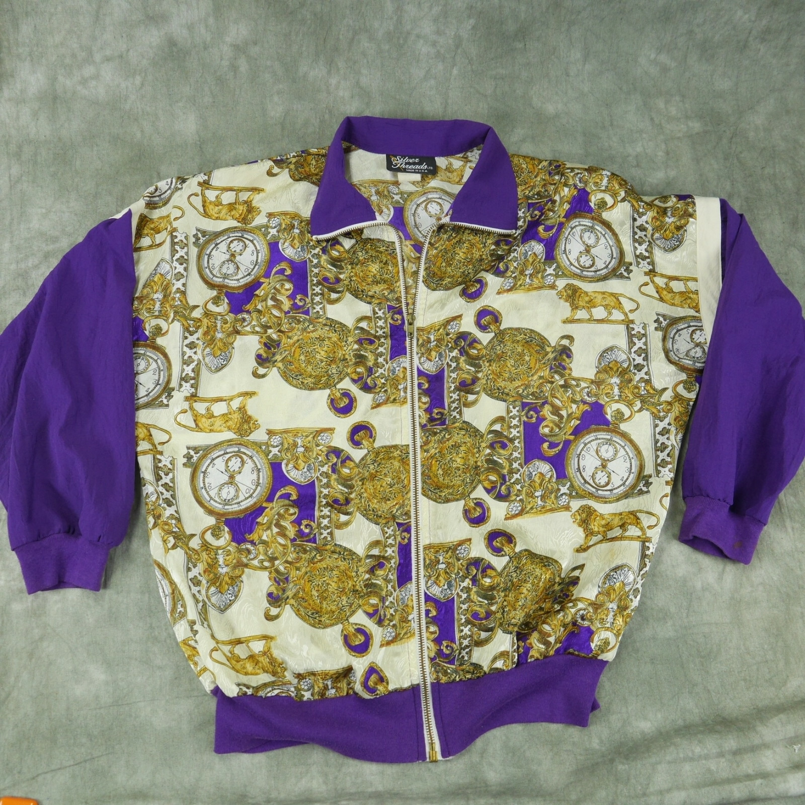 EUC Silver Threads Scrolls Multicolor Athletic ja… - image 1