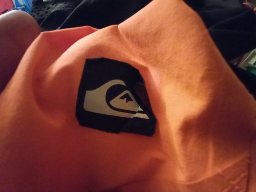 Quicksilver SZ 32 X 19 AG47 Black Orange Boardshort - Picture 9 of 12