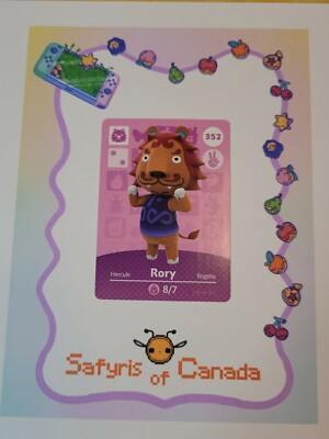 Rory #352 Animal Crossing Amiibo Card – Horizon Series 4, Mint Condition, Never Scanned 7 thumbnail image