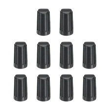Potentiometer Control Knob ABS Guitar Knob D Type 6mm Black 10PCS