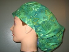 Surgical Scrub Hats Caps St.Patrick's Day Metalic Foil Shamrocks  celtic