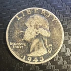 1943 DDO Silver Washington Quarter Circulated Business Strike US Coin