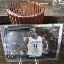 Sion James 2025-26 Topps Chrome Rookie Card # 283 Hornets
