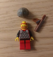 LEGO Castle Minifigur Scale Mail Red with Black Arms Soldat Set 6086 cas163a