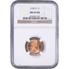 1950 D 1c Lincoln Wheat Cent ~ NGC MS 65 RD
