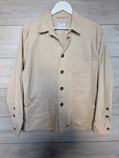 Percival Men’s Work Shirt Overshirt Jacket Chore Khaki Beige Size Large L
