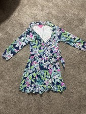 Lilly Pulitzer Jessalynne Wrap Romper Bright Navy Sway This Way Sz M