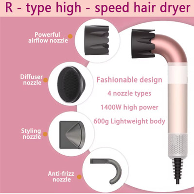 Hair Dryer, 1400W High Power, Quick Drying, Lightweight Body, Low Noise