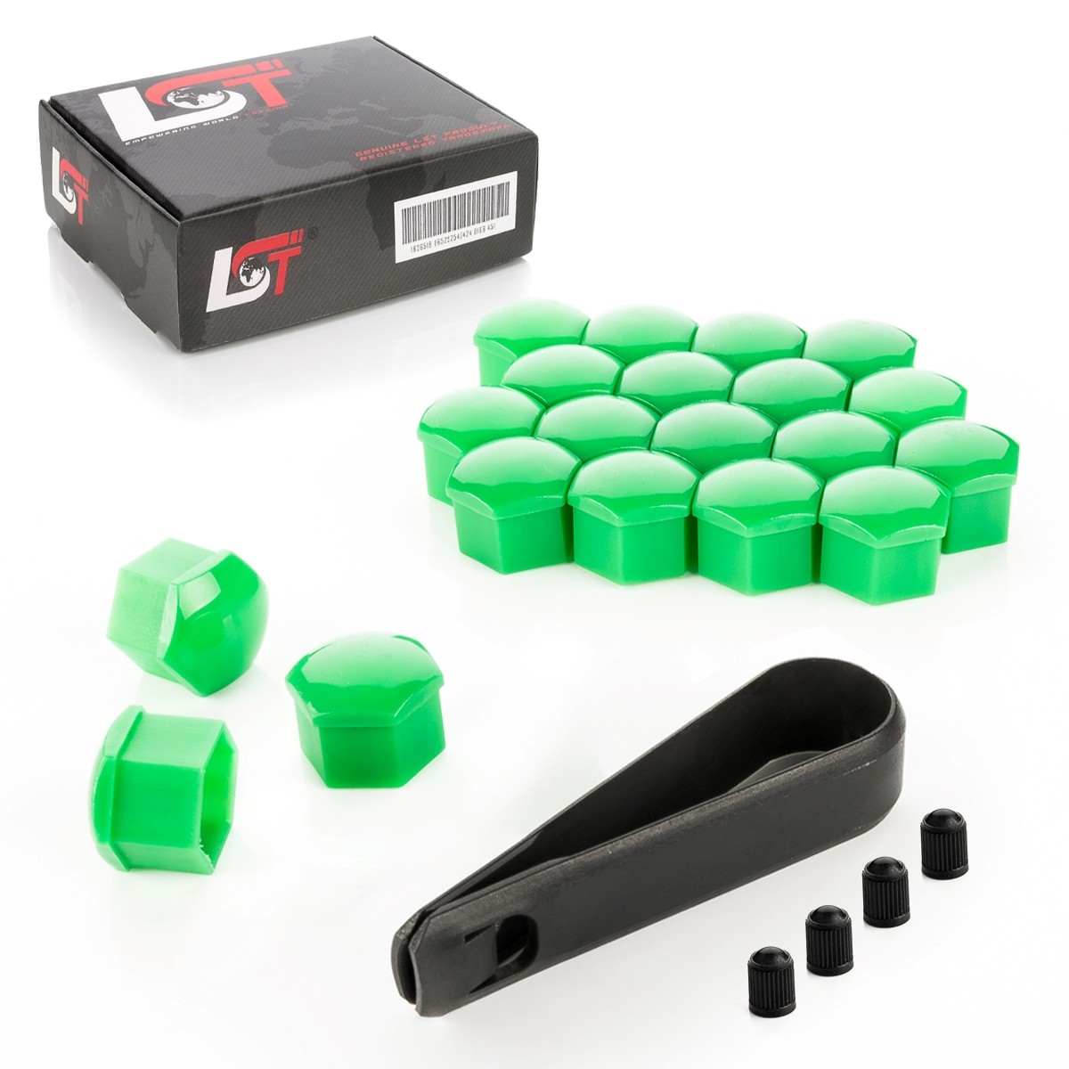 20x Shrouds Wheel Screw Caps Set Green Gloss 0 21/32in for BMW X3 X4 X5 X6 Z3