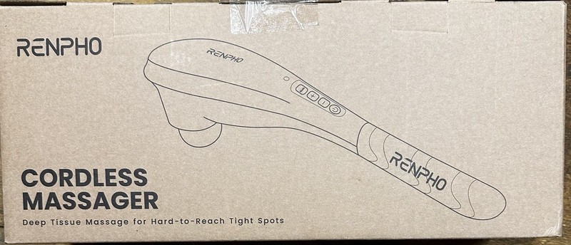 RENPHO Cordless Rechargeable Percussion Deep Tissue Massager, 5 Heads EM-2016C