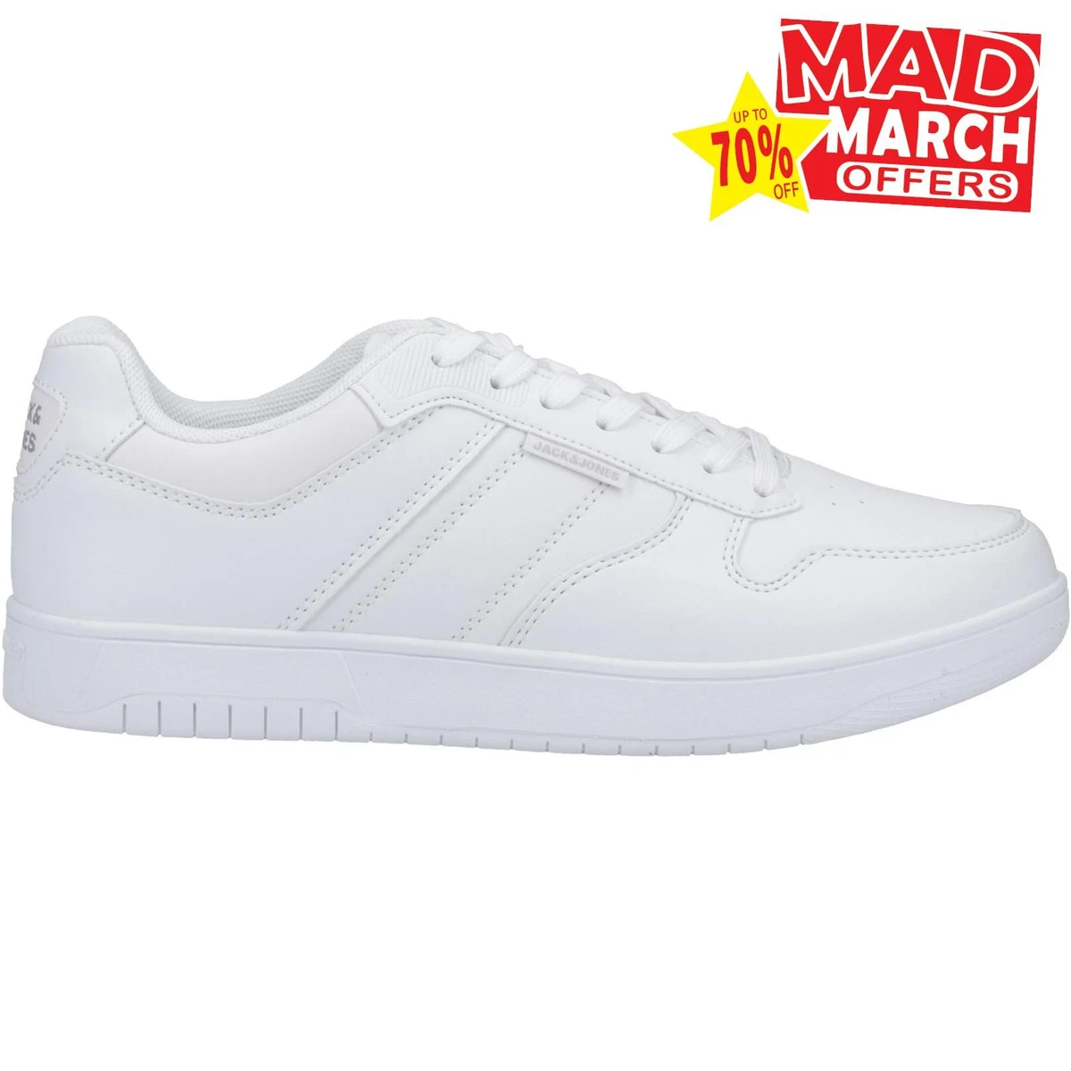 Jack & Jones Men\'s Corey Leather Sneaker - White size Round toe Sneaker | White | Jack & Jones® main image 2