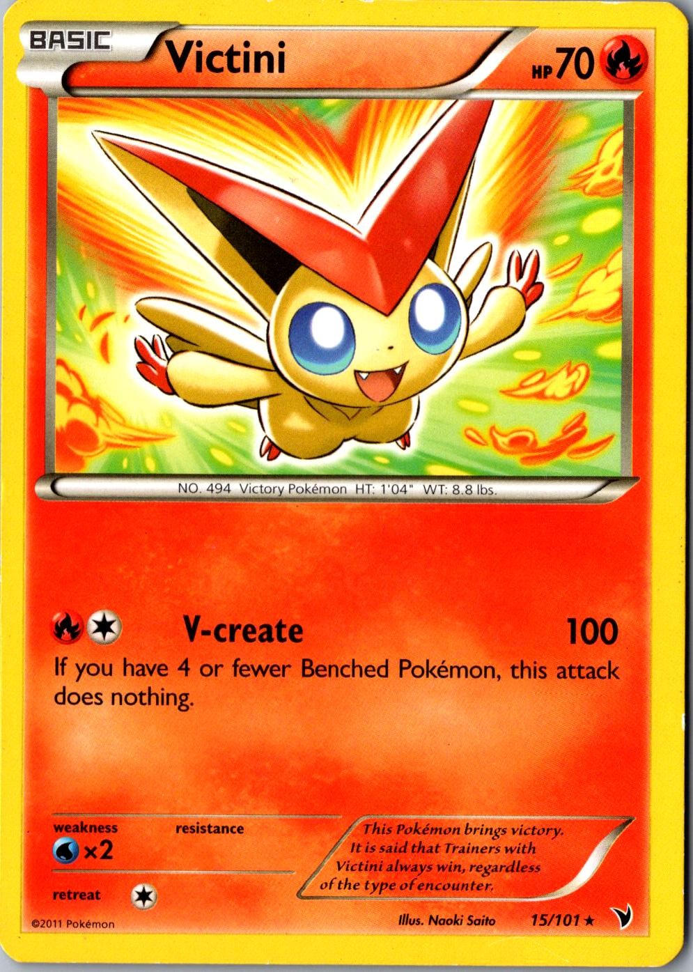 Victini 15 15/101 Holo Rare Noble Victories LP Pokemon Card