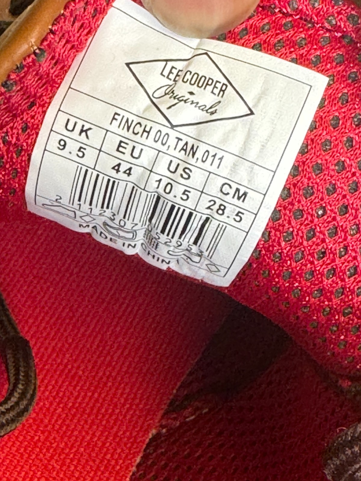 Lee Cooper Finch Trainers UK 9.5 EU 44 Tan Mid Top Casual Lace Up Shoes image 3