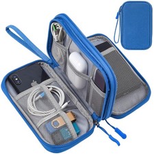 CAAORDKSO Cord Organizer Travel Cable Bag Tech Medium, Blue