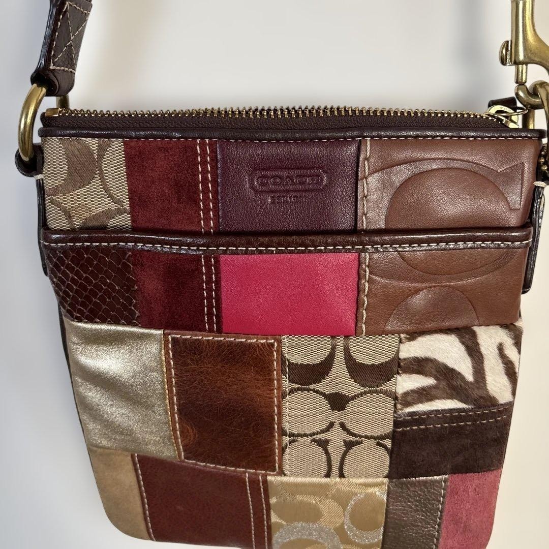 Coach Leather Patchwork Shoulder Bag Multi-Color … - image 2