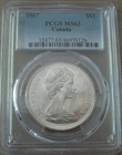 1967 Canada centennial Silver Dollar Goose S$1 PCGS MS 63