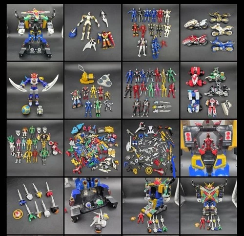 Power Rangers Vintage Lot 60+ Figures Vehicles 100+ Weapons Megazord SPD Dino