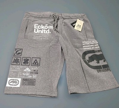 Ecko Unltd. Men's Rawthentic Fleece Sweat Shorts Gray Size Large New With Tags 