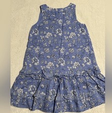 Janie And Jack Girls Blue Floral Dress Size 10 Preowned